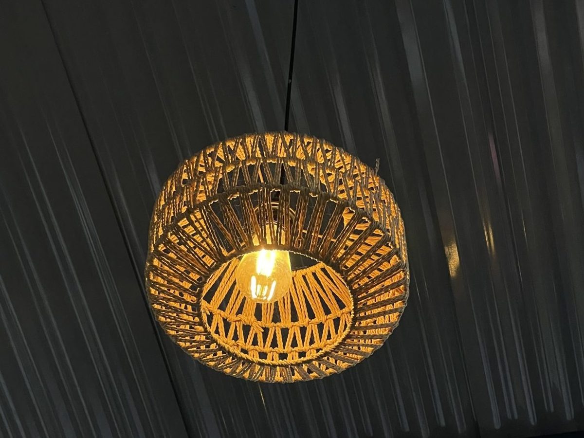 Подвесной светильник Honey Rattan, медовый